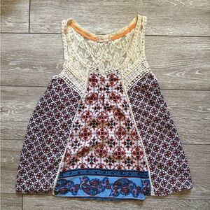 Altar'd State Multicolor Lace Top